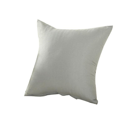 50cm*50cm Multicoloured Plain Solid Colour Cushion Cover Decorative Pillow Case - Grey.