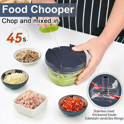 Garlic Press Chopper Slicer Hand Presser Grinder Crusher Home Kitchen Tools Use - 1000ml.