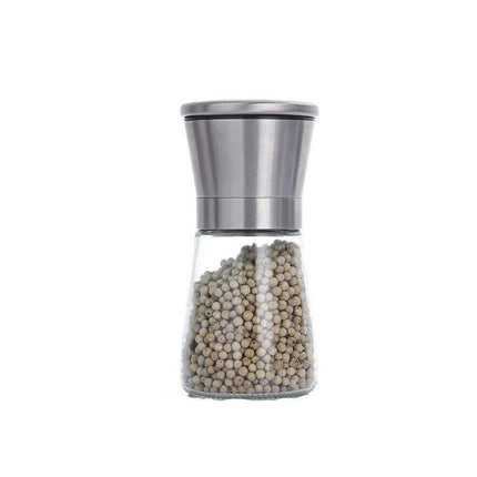 Stainless Steel Manual Salt and Pepper Grinder with Adjustable Ceramic Core - 200ML.