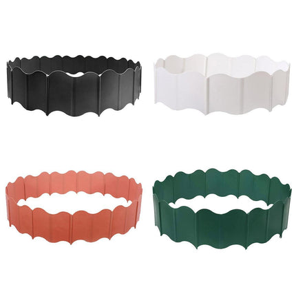 20PCS Garden Edging Fence Decorative Plastic Lawn Border Panels Landscaping - White.