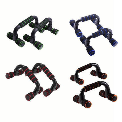 H Shaped Push Up Bars Home Fitness Equipment for Chest Arm Shoulder Training - Orange.