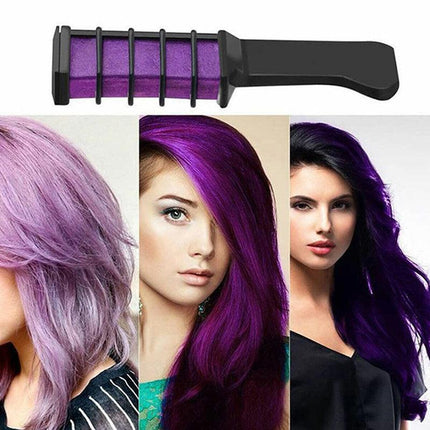 10 Colours Hair Chalk Comb Kit Temporary Hair Dye for Parties and Creative Play.
