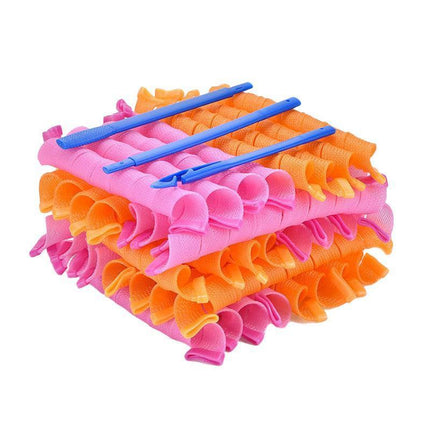 Magic Hair Curler No Heat 40Pcs Leverage Curlers Formers Spiral Styling Rollers.