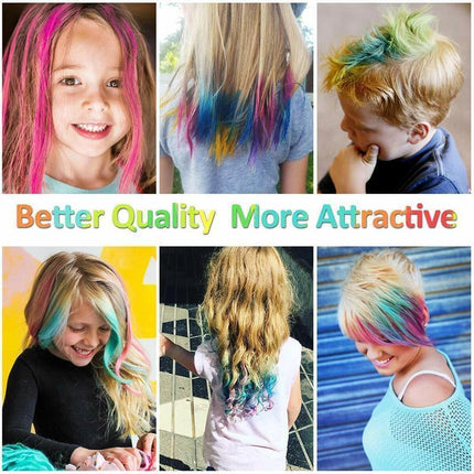 6 Colours Washable Hair Chalk Comb Kit Temporary Hair Dye for Parties and Events.