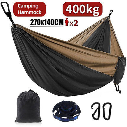 Outdoor Camping Hammock with Adjustable Strap Portable Hanging Bed Travel Swing.