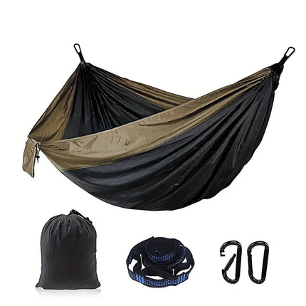 Outdoor Camping Hammock with Adjustable Strap Portable Hanging Bed Travel Swing.