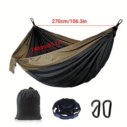 Outdoor Camping Hammock with Adjustable Strap Portable Hanging Bed Travel Swing.