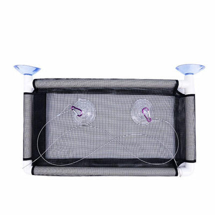Cat Window Bed Suction Cup Hammock Black Breathable Hanging Seat 55x35cm.