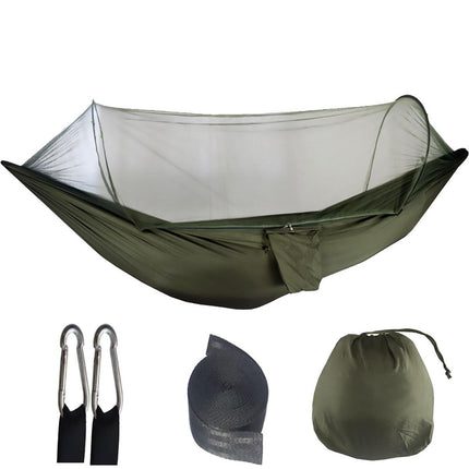 Camping Hammock Tent Set Double Outdoor Hanging Bed With Mosquito Net For Travel - Camouflage.