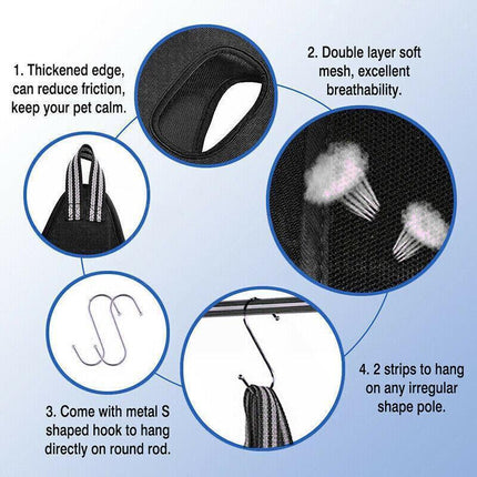 S Size Hammock Helper Pet Dog Cat Grooming Restraint Bags for Bathing Trimming Nail - Red.