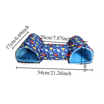 Small Pet Hamster Nest House Cotton Tunnel Comfortable Bedding for Hamsters - Pink.
