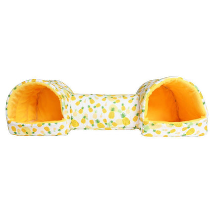 Small Pet Hamster Nest House Cotton Tunnel Comfortable Bedding for Hamsters - Pink.