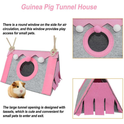 Hamster Tent Small Pet Hideout Pig Possum House Cool Triangle Nest Shelter - Green.