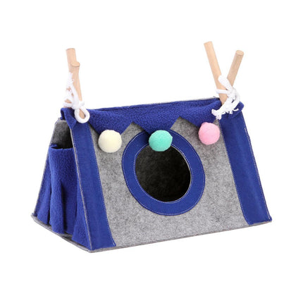 Hamster Tent Small Pet Hideout Pig Possum House Cool Triangle Nest Shelter - Pink.