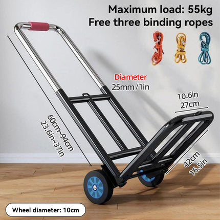 Folding Hand Trolley Heavy Duty Solid Wheel or Stair Climber Tri Wheel for Moving - Stair Climber.