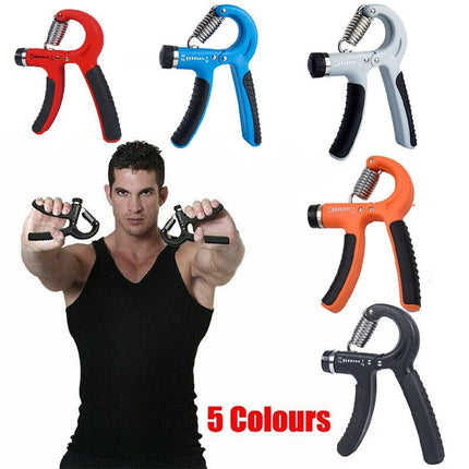 Adjustable Power Hand Grip Forearm Exerciser Gripper Strengthener Trainer 5-60Kg - Orange.