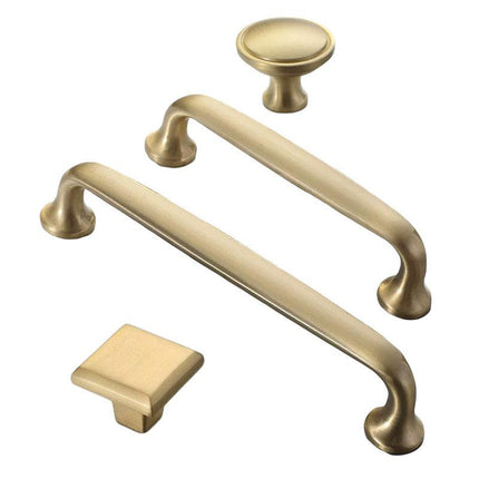 Nordic Gold Cabinet Handle Simple Light Luxury Drawer Door Pull Wardrobe Handle - 96mm.