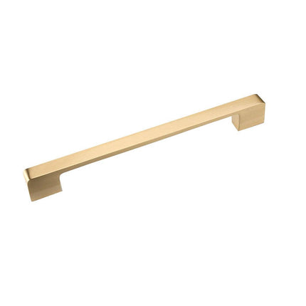 Modern Simple Handle Wardrobe Cabinet Drawer Pull All Copper Gold Door Handle - 192mm.