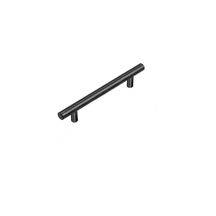 5PCS Black Kitchen Cabinet Door Handles Stainless Steel Door Drawer Pull T Bar - 200mm/128mm.