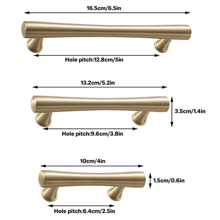 Cabinet Door Handle Set 3Sizes Black Drawer Wardrobe Pull Handle for Furniture - 13.2cm.