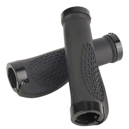Ergonomic MTB Bike Handlebar Grips 2PCS Lock On Rubber Cycling Mountain Bicycle - Black.
