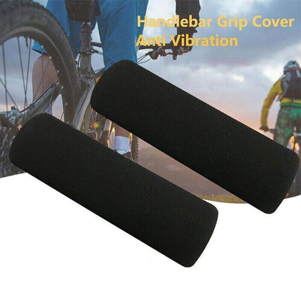 4Pcs Motorbike Motorcycle Slip-On Foam Anti Vibration Comfort Handlebar Cover.