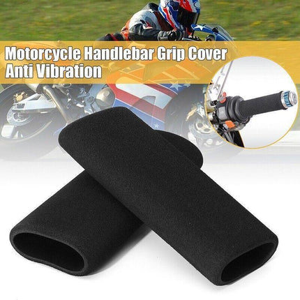 4Pcs Motorbike Motorcycle Slip-On Foam Anti Vibration Comfort Handlebar Cover.