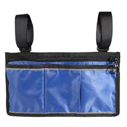 Waterproof Organizer Side Bag for Wheelchairs and Walkers - Black.