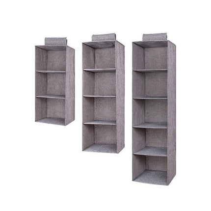 3/4/5 Tier Hanging Closet Organizer Fabric Storage Shelves for Wardrobe and Shoes - 4 Tier.