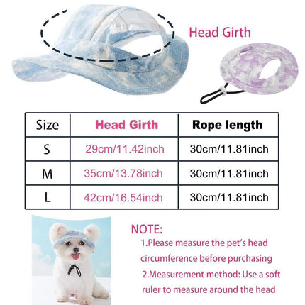 Adjustable Pet Hat with Cute Leaky Ears Sunscreen Fisherman Hat Four Seasons Use - Yellow - M.