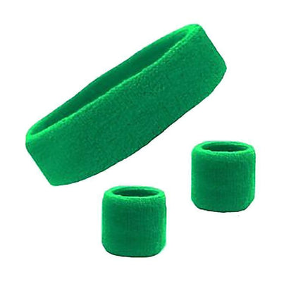 Wristbands Headband Sweatbands Sweat Band For Sport Tennis Badminton Yoga Cotton - Blue.