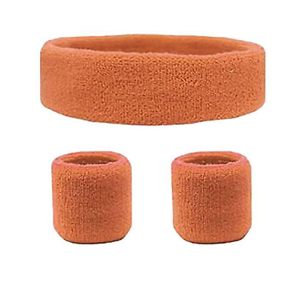 Wristbands Headband Sweatbands Sweat Band For Sport Tennis Badminton Yoga Cotton - Blue.
