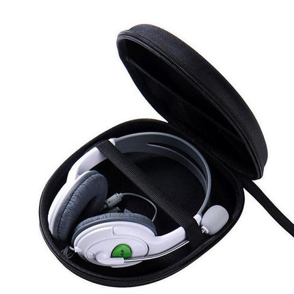 Earphone Case Headset Hard Carrying Box Headphone Storage Bag Black Universal.