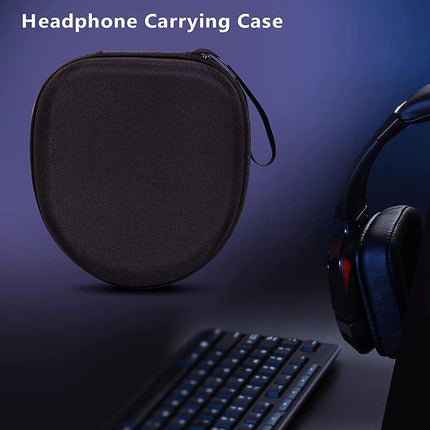 Earphone Case Headset Hard Carrying Box Headphone Storage Bag Black Universal.