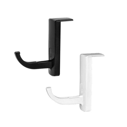 Universal Headphone Hook Desk Edge Mount Adhesive Headset Holder - White.