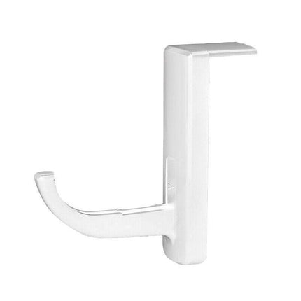 Universal Headphone Hook Desk Edge Mount Adhesive Headset Holder - White.