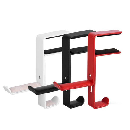 Metal Earphone Headset Desks Display Stand Hanger Holder Headphone Bracket Hook - White.