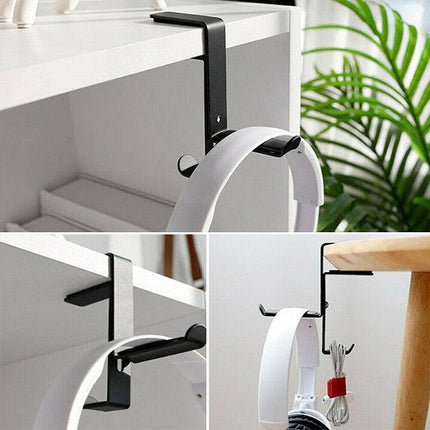 Metal Earphone Headset Desks Display Stand Hanger Holder Headphone Bracket Hook - White.