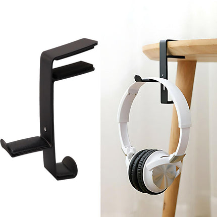 Metal Earphone Headset Desks Display Stand Hanger Holder Headphone Bracket Hook - White.
