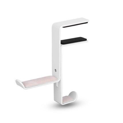 Metal Earphone Headset Desks Display Stand Hanger Holder Headphone Bracket Hook - White.