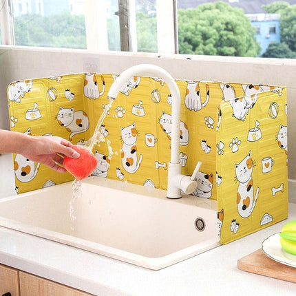 Kitchen Oil Splash Guard Wall Foil Protector Stove Cover Removable Baffle Screen - Leaf.