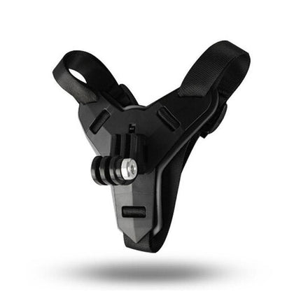 Helmet Chin Mount Holder Motorcycle Strap For GoPro Hero 9/8/7/6/5 Sports Camera - Blue.