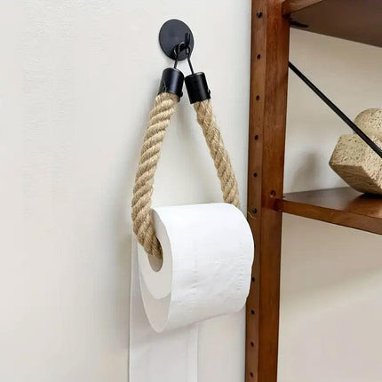 Black Wall Mounted Paper Towel Holder Hanging Roll Dispenser Kitchen Storage.
