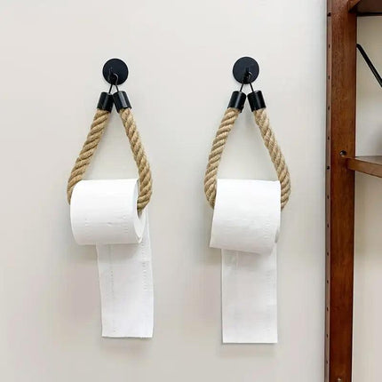 Black Wall Mounted Paper Towel Holder Hanging Roll Dispenser Kitchen Storage.
