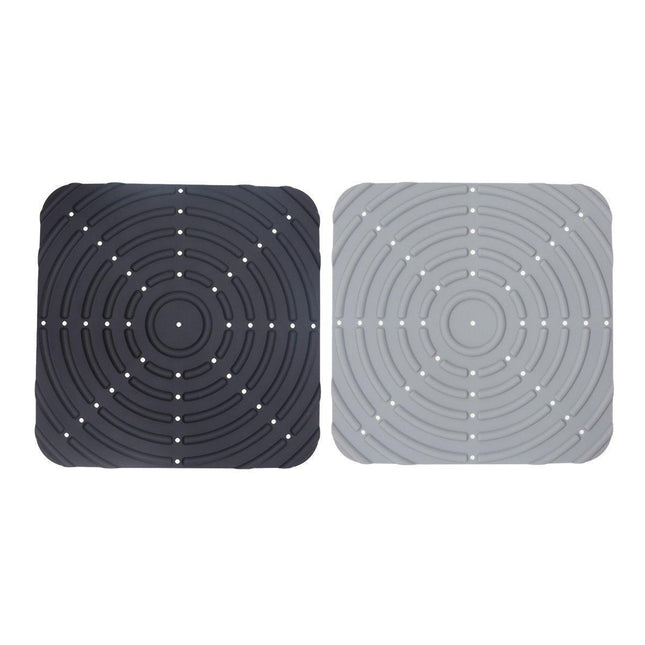 Washable Silicone Nesting Box Bedding Reusable Under Bedding for Chicken Coop - Black-2PCS.