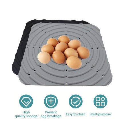 Washable Silicone Nesting Box Bedding Reusable Under Bedding for Chicken Coop - Black-2PCS.