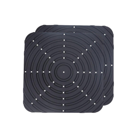 Washable Silicone Nesting Box Bedding Reusable Under Bedding for Chicken Coop - Black-2PCS.