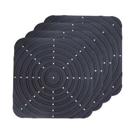 Washable Silicone Nesting Box Bedding Reusable Under Bedding for Chicken Coop - Black-2PCS.
