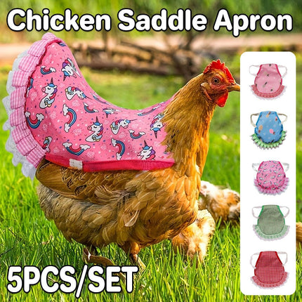 5pcs Pet Feather Protector Hen Apron Poultry Protection Apron for Chickens Birds.