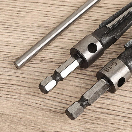 Round Shank Hexagon Shank T Handle Taper Reamer Tool for Drilling and Boring - Hexagon Shank Reamer(3-13mm).